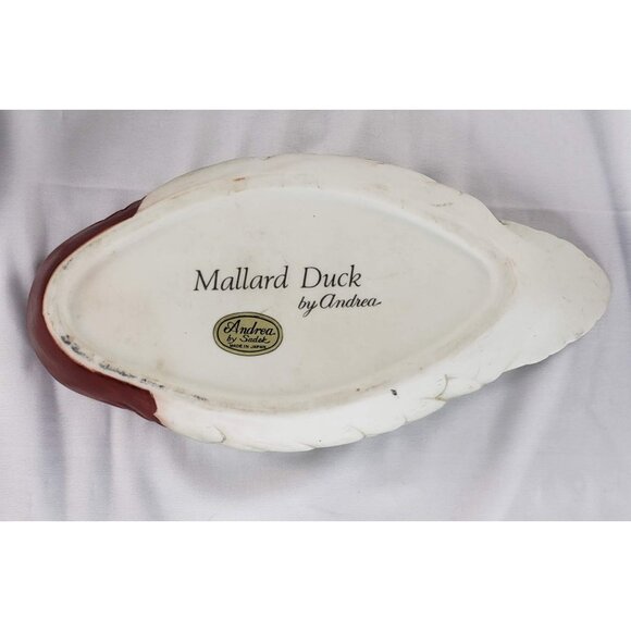 Andrea Sadek Mallard Duck Porcelain Lidded Box Bird Figurine Vintage Japan - Picture 8 of 10
